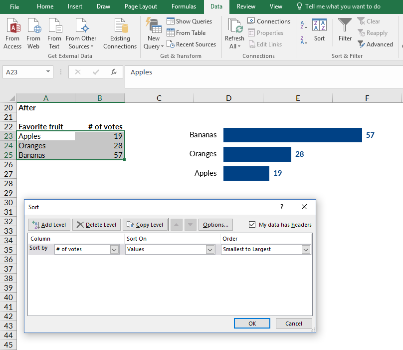 excel office for mac reverse row order